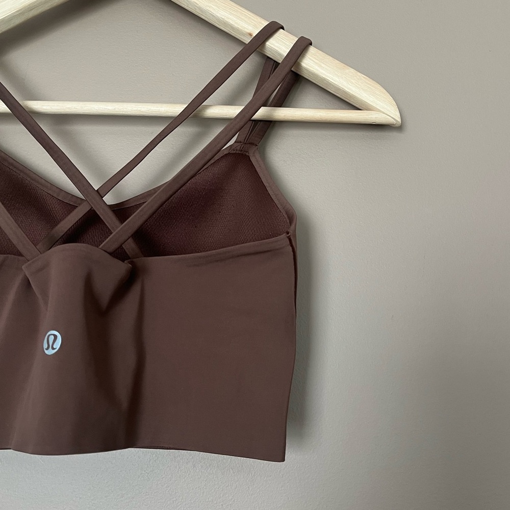 {Lululemon} Like a Cloud Bra Long Line Light Support, B/C Cup in Brown - Size 4 - Picture 6 of 7